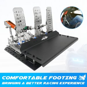 Sim Racing Load Cell Pedals with Base Plate - Silver